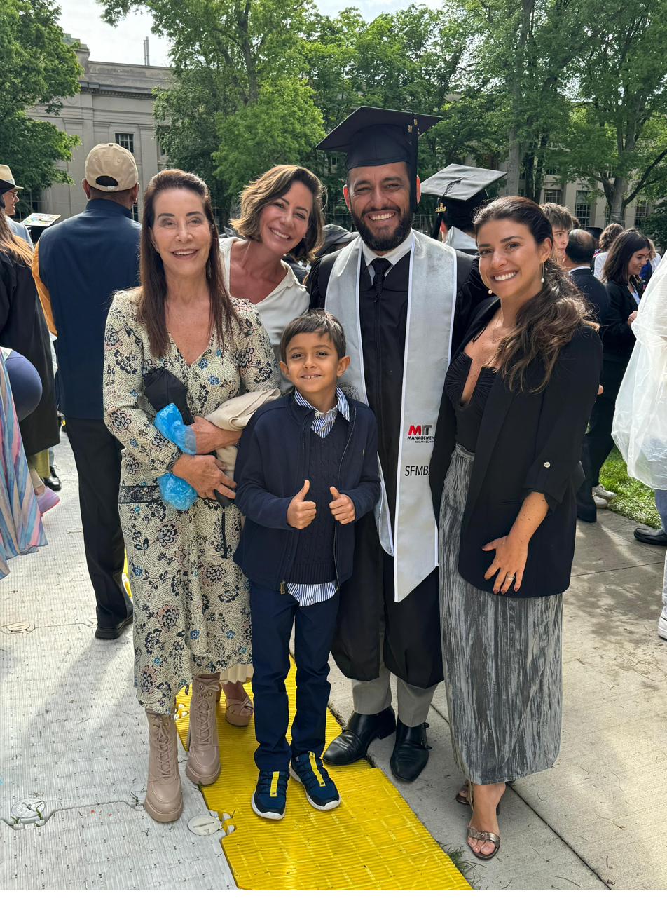 Formatura do MBA no MIT com a família